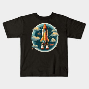 AI Generated Rocketship Kids T-Shirt